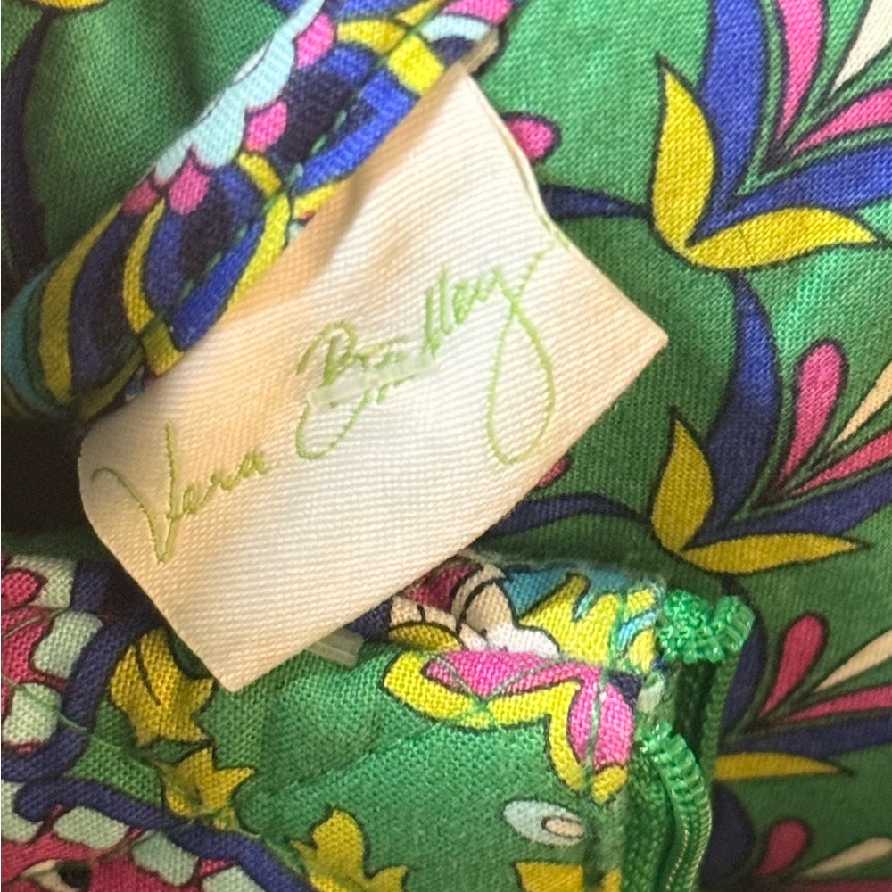 Vintage Vera Bradley Emerald Paisley Pattern Bowler Style Purse - Picture 8 of 11